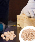 120 Pcs Wood Plugs Set In 4 Sizes 3/16 Inch 5/16 Inch 3/8 Inch And 1/2 Inch Round Head Hardwood Hole Plugs for Furniture Repair