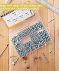 High Hardness Wood Screws Set 209 Pieces Phillips Flat Head Drywall And Wood Screws Six Sizes Two Inch To One Half Inch in box