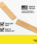 Wood Snapping Shim CSH12/42/12/48 B 3/8 x 1-3/8 x 12 In 42-Pack Shims made in USA with excellent snap quality