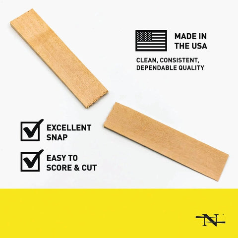 Wood Snapping Shim CSH12/42/12/48 B 3/8 x 1-3/8 x 12 In 42-Pack Shims made in USA with excellent snap quality