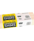 Bundle of Wood Snapping Shim CSH12/42/12/48 B 3/8 x 1-3/8 x 12 In 42-Pack Shims For Leveling And Fitting