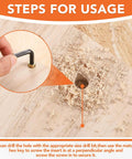 Installation guide for 32 Pcs Wood Threaded Inserts For Furniture Screws 1/4-20 X 25/32 In Hex Socket Drive And 1/4-20 X 19/32 In Screw In Nuts