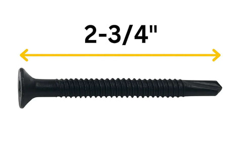 Heavy Duty Wood To Metal Self Drilling Tek Screws With Torx T27 Star Drive For Flatbeds Trailers Decks And Secure Wood To Steel Pack Of Three Hundred BCP1249 By BCP Fasteners, 2-3/4 inch side view
