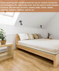 Bedroom with wooden furniture demonstrating assembly using 0.47"x0.47"x0.35" L Bracket Corner Braces -12Pack- for stability.