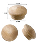 50 Piece Wooden Button Top Screw Hole Plugs For Furniture And Home, Flat Head Wood Cork Cap Hole Covers, Decorative Wood Plugs That Hide Screws When Fully Seated, 0.59 x 0.32 x 0.47 Inch Size