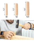 Assorted 21 Piece Wooden Dowels Set M6 M8 M10 Hardwood Grooved Fluted Pins For Woodworking And Furniture DIY Carpentry Projects