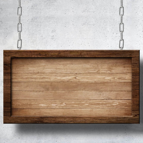 Hanging wooden frame with 20 Feet x 5/32 Inch Stainless Steel Chain Link, Heavy Duty, Rust Proof Coil Chain Metal Utility Chain