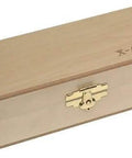 Wooden storage chest for Basic Knife Set With Three Knives And Ten Blades In A 14 Piece Sturdy Wooden Storage Chest For Lightweight Precision Cutting