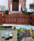 5 Inch Heavy Duty Gate Hinges-2 Pack Black Iron for wooden and metal swing gates on house entrance and trailer
