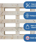 40x20x5 Inch Wooden Pallet Kit By Greaton Heavy Duty Industrial Grade Four Way Entry Design Unassembled Flat Pack shown from the front