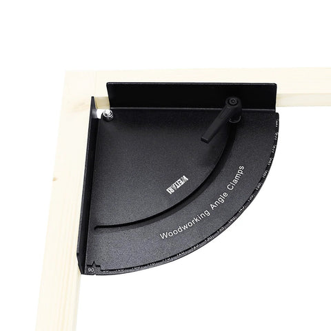 Corner Clamps For Woodworking, Adjustable Right Angle Clamps With Aluminum Alloy Construction, installed on wood frame