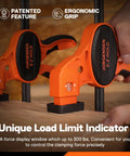 Heavy Duty Woodworking Bar Clamps 12 Inch One Handed Quick Grip Clamp Set Two Pack With 300 Lb Load Limit Indicator And Spreader Function EZ Hold F Style Clamps Jorgensen For Woodworking Projects And Cabinet Making