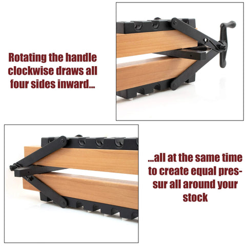 2 Pack Four Way Pressure Clamps for Clamping Panels from All Directions with Equal Pressure Demonstration by Peachtree Woodworking Supply