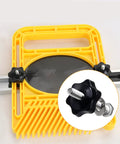 30 Pcs 1/4-20 Star Knobs for T Track Hex Star Thread Nut Set shown on yellow woodworking fixture