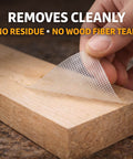 Removing Pro-Grade Double-Sided Woodworking Tape With Removable Adhesive For Holding Wood Templates from wood, no residue left