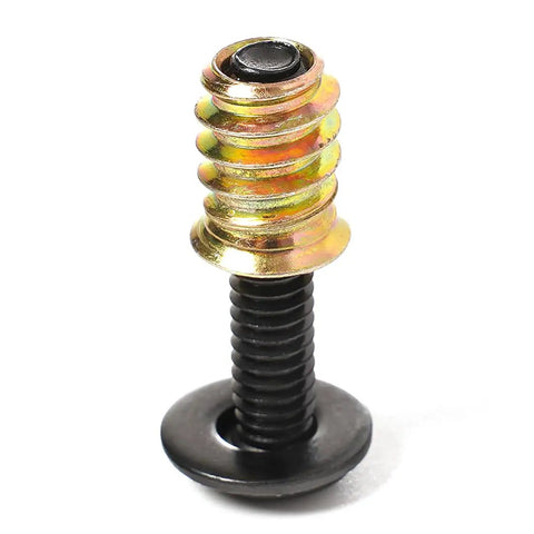 DIY Friendly 30 Piece Woodworking Hardware Set For 1/4-20 Threaded Inserts For Wood with black oxide bolt and washer close-up
