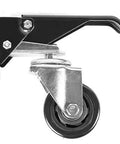 Side view of ✝️ Retractable Workbench Casters, 2.5-Inch Diameter Wheels, 600-Pound Capacity (CA2580) showing wheel assembly.
