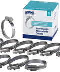 Worm Drive Hose Clamps 25 To 40 Mm By 9 Mm W4 Pack Of 10 High Load Non Perforated German Made Clamp Ideal For Automotive Machinery
