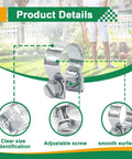 Close-up view of 34 Piece Worm Gear Hose Clamp Kit 8 To 18mm Range In Five Sizes One Quarter To Five Eighth Inch Heavy Duty Automotive Diesel Petrol Hose Clamps Zinc Plated Corrosion Resistant with adjustable screw display.