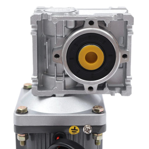 Front view of Worm Gear Reducer 14 mm Shaft Size 11 lb Load Capacity 1-Pack 110V 120W with strong housing