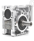 Worm Gear Reducer 53 mm Shaft Size 1-Pack Worm Gear Nema23 Stepper shown in silver housing for industrial systems.