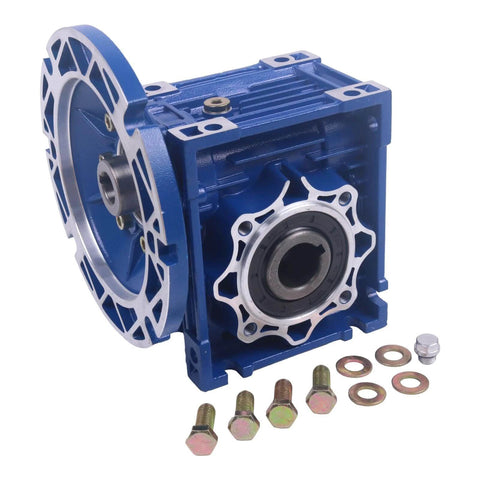 Worm Gear Reducer 646 lb Load Capacity 1-Pack 56C Worm Gear Speed, strong housing, smooth gear mesh, stable for industrial use.