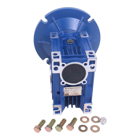 Worm Gear Reducer 646 lb Load Capacity 1-Pack 56C Worm Gear Speed, blue housing, with bolts for industrial equipment
