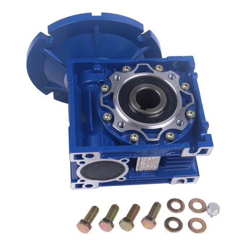 ✝️ Worm Gear Reducer 646 lb Load Capacity 1-Pack 56C with strong blue housing and accessories for rotary equipment
