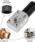 ✝️ Worm Gear Reducer 8 mm Shaft Size 1-Pack 12V Worm Gear Motor with thickened motor magnet, all copper coil, steel gear