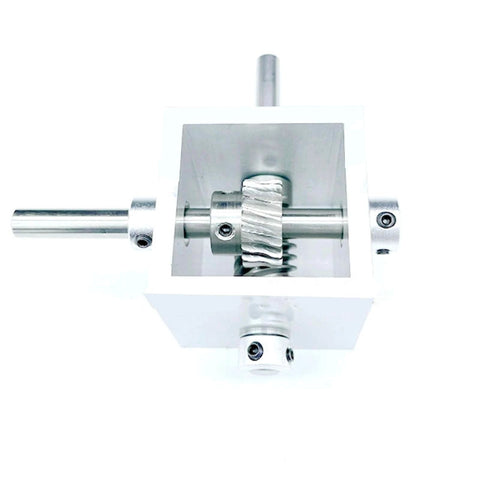 ✝️ Worm Gear Reducer 8 mm Shaft Size 661 lb Load Capacity 1-Pack Right Angle Worm Gearbox with internal gear view