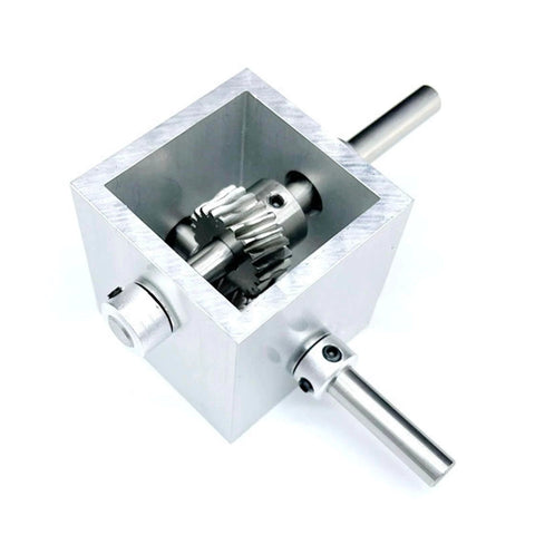 ✝️ Worm Gear Reducer 8 mm Shaft Size 661 lb Load Capacity 1-Pack Right Angle Worm Gearbox with visible internal gears.