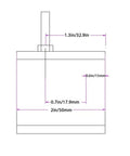 Technical diagram of a ✝️ Worm Gear Reducer 8 mm Shaft Size 661 lb Load Capacity showing dimensions in inches and millimeters.