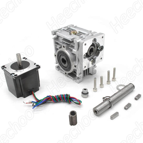 Worm Gear Reducer 53 mm Shaft Size 1-Pack Worm Gear Nema23 Stepper for Rotary Equipment and Power Transmission components