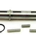 Parts of ✝️ Worm Gear Reducer 1-Pack Mrv050 Worm Gear Speed for rotary equipment, showing metal shaft and components for power transmission.