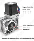 Stepper motor and reducer output shaft for Worm Gear Reducer 53 mm Shaft Size 1-Pack Worm Gear Nema23 in industrial systems