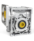 NMRV040 Worm Gear Gearbox Ratio 5:1,18mm Output Shaft, RV40 NMRV-040 metal gearheads for Nema34 stepper motor in aluminum housing