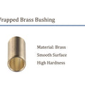 Close-up of cast brass oilless sleeve bearing showing smooth surface and hardness, part of Two Cast Brass Oilless Sleeve Bearings Set For Bore One Quarter Inch Outer Diameter Five Sixteenths Inch Length Three Quarters Inch Plain Wrapped Oilless Bushings For Low Friction Performance In Machinery And Hobby Projects.