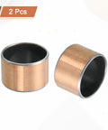 Two Piece Sleeve Bearings Set One Inch Bore, One And One Eighth Inch Outer Diameter, Three Quarter Inch Length Self Lubricating Oil Free Wrapped Bronze Sintered Bushings