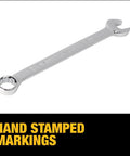 Pro Grade Mechanic Tool Set With Case By DeWalt, wrench with hand stamped markings, part of 168 Piece Socket Set, chrome finish