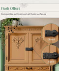 Black Wrought Iron Hasp Door Latch Heavy Duty Security Hasp For Doors And Gates 4 Inch Padlock Latch on ornate cabinet