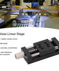 X-Axis Mini Linear Rail Stage Actuator High Precision Adjustable 10mm Stroke Aluminum Alloy Sliding Table with Manual Fine Tune