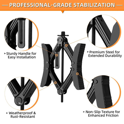 Durable X Shaped RV Tire Stabilizer For Dual Axle Travel Trailers And Campers OULEME Anti Move Wheel Wedge Universal Fit