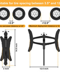 Camper Wheel Chock Stabilizer Set Upgraded Heavy Duty X Shaped RV Stabilizers for travel trailers size diagram.