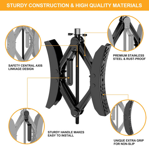 Camper Wheel Chock Stabilizer Set Upgraded Heavy Duty X Shaped RV Stabilizers with anti-rust coating, easy install design