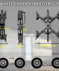 X Shaped Wheel Stabilizer Chocks For Campers And Travel Trailers, Adjustable RV Wheel Chocks With Drill Access, 2 Piece Set