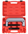 XL Ball Joint C Frame Press Kit for U Joints and Wheel Studs, shown with heavy-duty forged steel frame in red case.