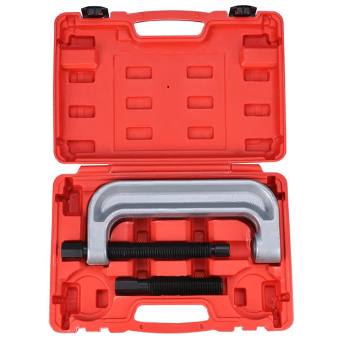 XL Ball Joint C Frame Press Kit for U Joints and Wheel Studs, shown with heavy-duty forged steel frame in red case.