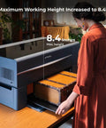 Must Have Accessories Set For P2 And P2S Laser Engraver And Cutter shown with increased height capacity demonstration