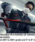 Person sanding metal with Xtract Net Discs 6 Inch 710W Sanding Discs Pack Of 50 Dust Free Hook And Loop on a random orbital sander