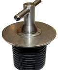Front view of Shaw Plugs 52405 Xtreme Marine Expandable Neoprene Rubber Plug with Stainless Steel Handle and Hardware.